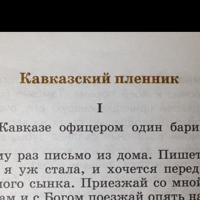 Как составить план по рассказу "Кавказский пленник"?