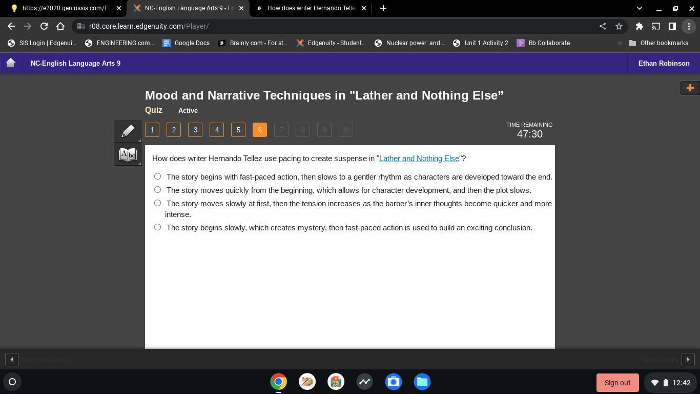 How does writer Hernando Tellez use pacing to create suspense in